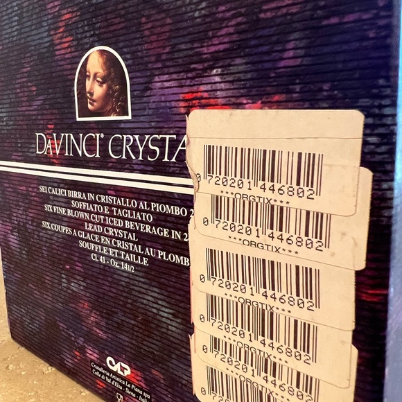 NEW Da Vinci Sabina Platinum and Gold Trim Wine goblets 7 3/4" Set of 6 - Picture 9 of 10